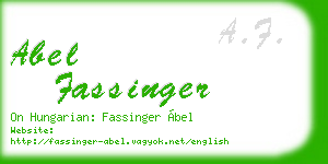 abel fassinger business card